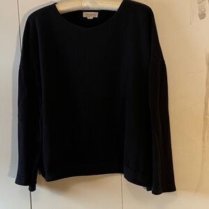 Navy Sweatshirt Wide Sleeves 1X